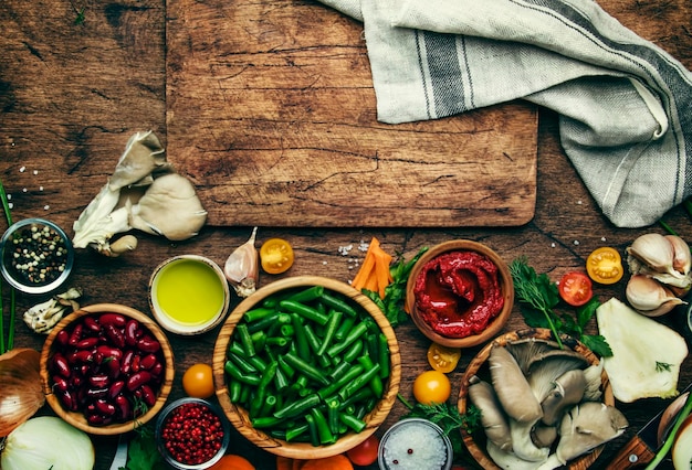 Świeże składniki na stole
